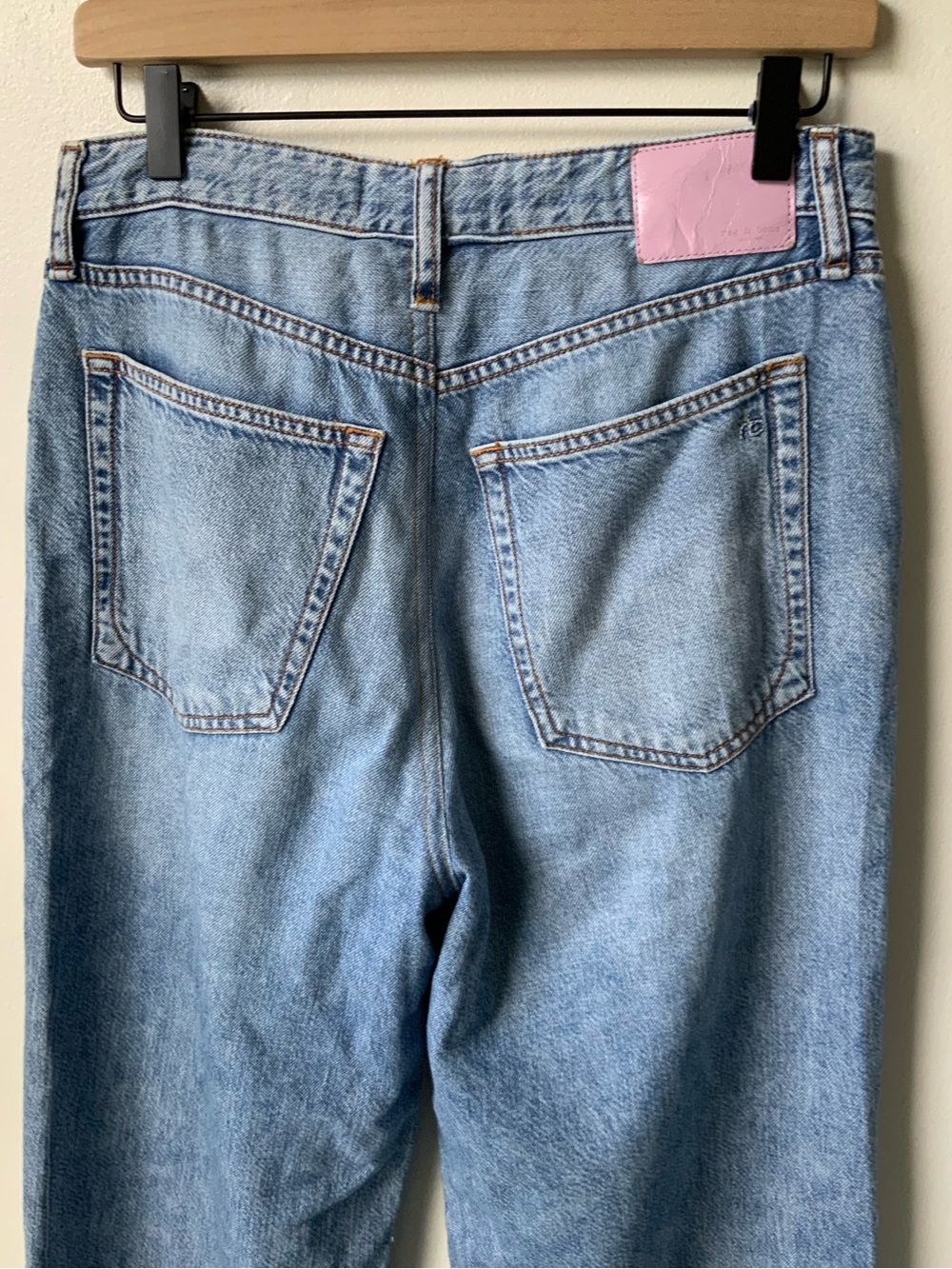 RAG & BONE Logan Jeans Women’s Size Audrey Blue Wide Leg Relaxed Fit *ALTERED - Picture 8 of 14